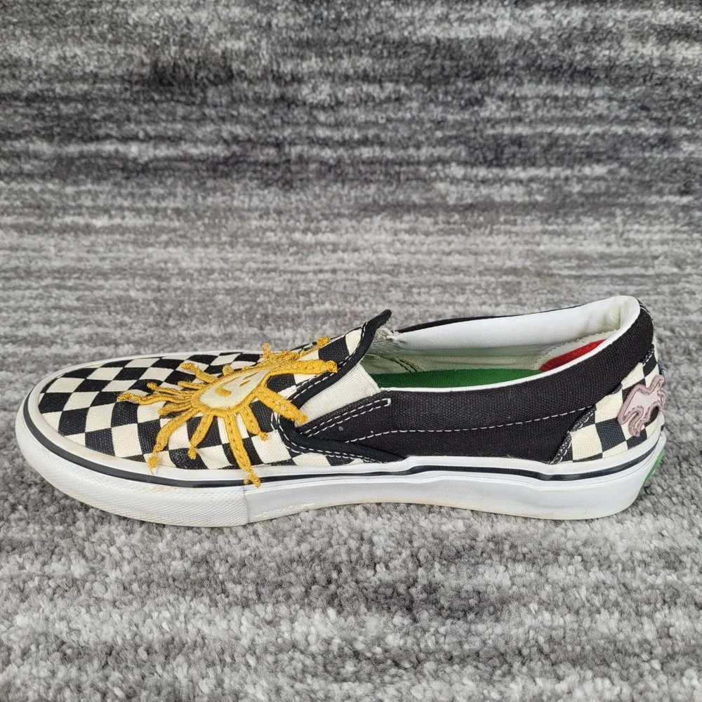 Vans Skate Era Skateistan Checkerboard Skater Slip-on‎ Shoes Men Sz 7 Women 8.5